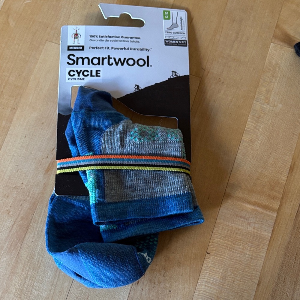 Smartwool Cycle Womens  Athletic Socks - Blue and Gray
